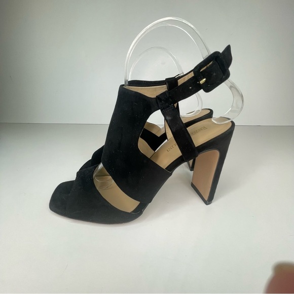 Enzo Angiolini Trudy Black Leather Heels Sandals 7.5 - Picture 8 of 17